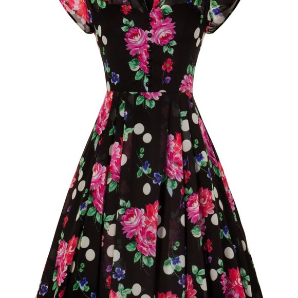 🌸Hell Bunny Bloomsbury Dress UK4X - Picture 3 of 5